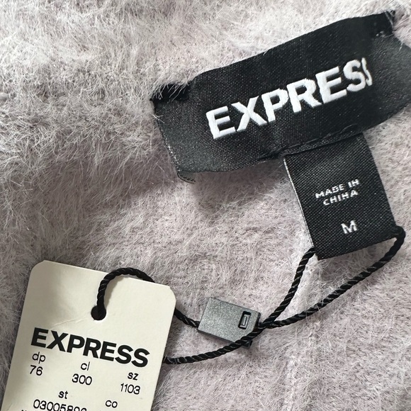 Express Women’s Purple Fuzzy Lounge Shorts Medium – NWT Cozy Drawstring - Picture 5 of 5